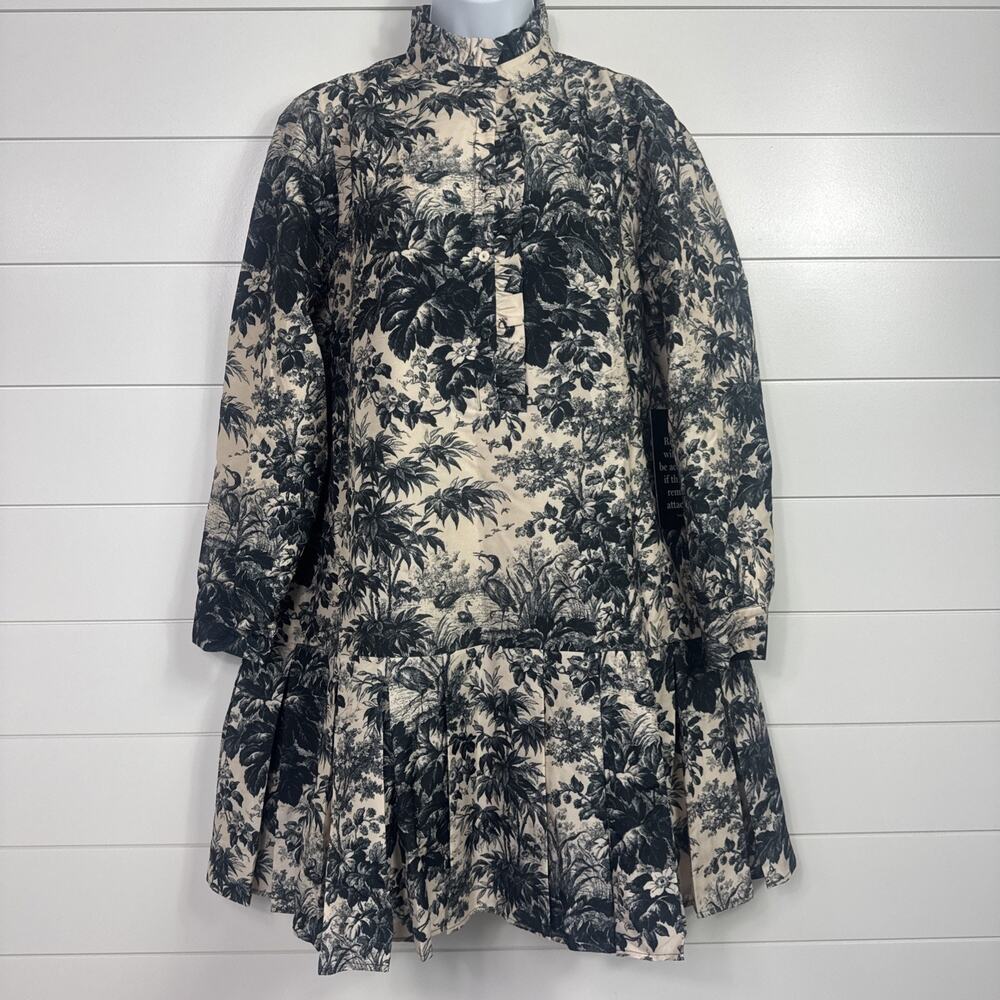 Tuckernuck Noir Cypress Toile Tate Dress Long Sleeve sz XL